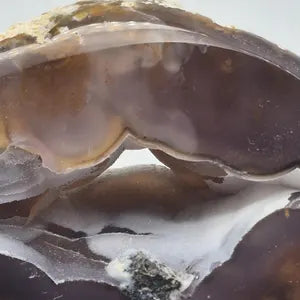 Moss Agate Boytroidal Crystal with Calcite Geode