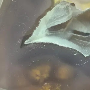 Moss Agate Boytroidal Crystal with Calcite Geode