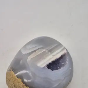 Lace Agate with Amethyst Geode – Natural Crystal Specimen