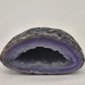 Purple Agate with Quartz Geode – Natural Crystal Specimen