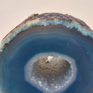 Blue Agate with Quartz Geode – Natural Crystal Specimen