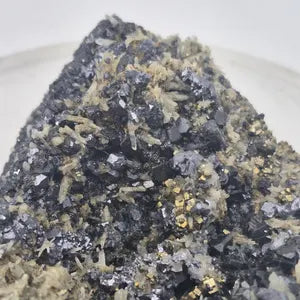 Galena Quartz Chalcopyrite Cluster | Bulgarian Mineral Specimen