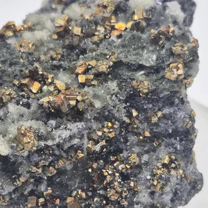 Galena Chalcopyrite Calcite Pyrite Cluster | Bulgarian Mineral Specimen
