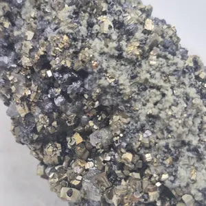 Galena Pyrite Calcite Cluster | Bulgarian Mineral Specimen