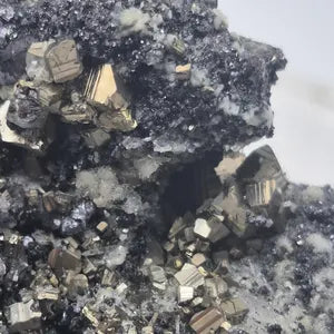 Galena Pyrite Calcite Cluster | Bulgarian Mineral Specimen