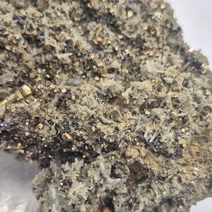Galena Chalcopyrite Quartz Points Pyrite Cluster | Bulgarian Mineral Specimen