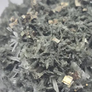 Galena Pyrite Quartz Points Cluster | Bulgarian Mineral Specimen