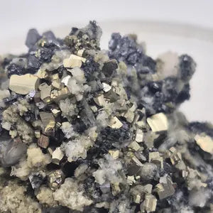 Galena Pyrite Calcite Cluster | Bulgarian Mineral Specimen