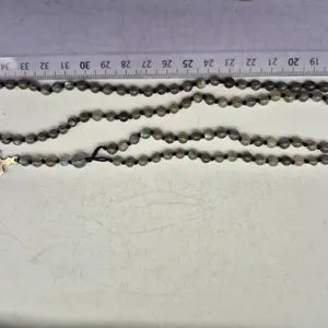 Labradorite Rosary Necklace – Blue-Green Gemstone Prayer Beads