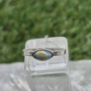 Labradorite Silver Plated Ring
