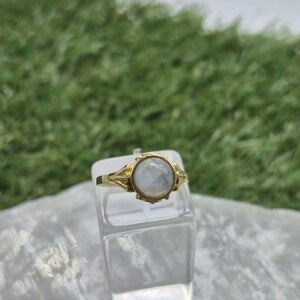 Moonstone Brass Adjustable Ring for Women