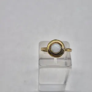 Moonstone Brass Adjustable Ring for Women