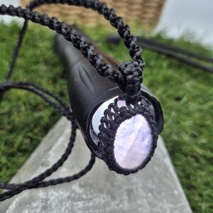 Rose Quartz Crystal Macrame Necklace - Love & Emotional Healing