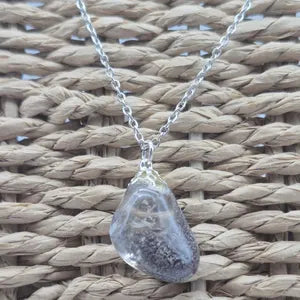 Garden Quartz Necklace – Natural Lodolite Crystal Pendant Jewelry