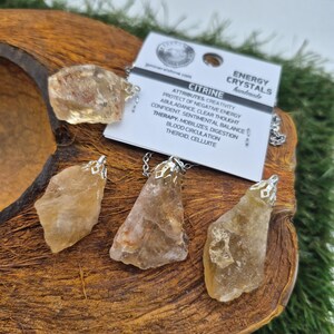 Natural Citrine Rough Crystal Necklace