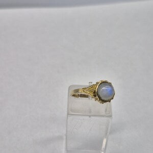 Moonstone Brass Adjustable Ring for Women