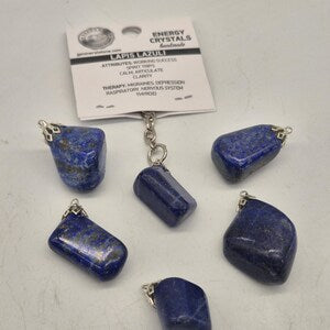 Polished Lapis Lazuli Keychain – Blue Crystal Gemstone Accessory