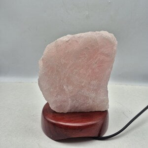 Raw Rose Quartz Lamp – Natural Pink Crystal Healing Home Decor