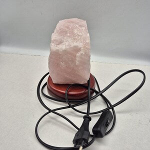 Raw Rose Quartz Lamp – Natural Pink Crystal Healing Home Decor