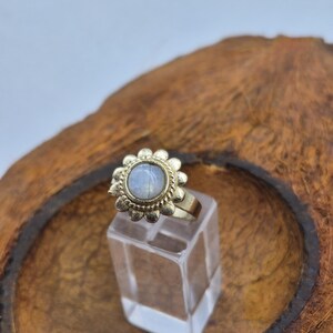 Moonstone Brass Adjustable Ring for Women