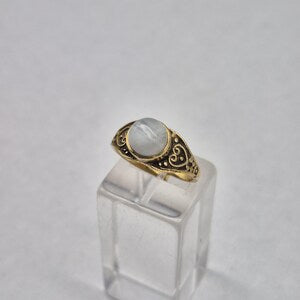 Moonstone Brass Adjustable Ring for Women