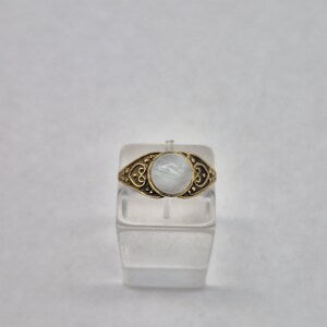 Moonstone Brass Adjustable Ring for Women