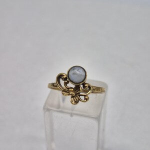 Moonstone Brass Adjustable Ring for Women