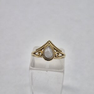 Moonstone Brass Adjustable Ring for Women