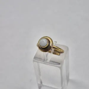 Moonstone Brass Adjustable Ring for Women