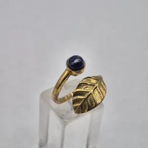 Lapis Lapis Crystal Brass Adjustable Ring for Women