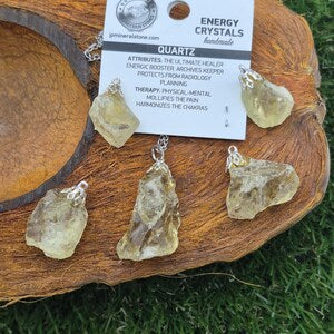Natural Yellow Quartz Crystal Necklace