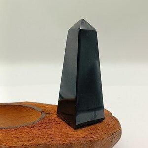 Black Tower Agate with Crystal Quartz - HEALING - UNIQUE - DECOR