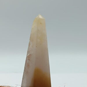 Natural Agate Tower Point Crystal: Healing Reiki Energy Stone
