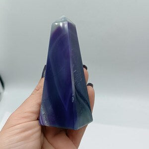 RARE Blue and White Tower Agate for HEALING, Protecting and Meditation