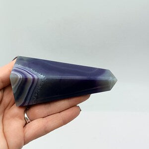 RARE Blue and White Tower Agate for HEALING, Protecting and Meditation