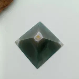 Natural Green Agate Pyramid: Reiki Healing Crystal Gift