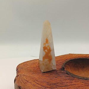 Natural Agate Tower Point Crystal: Healing Reiki Energy Stone