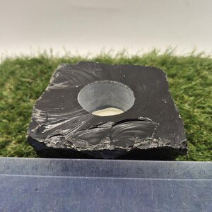 Black Obsidian Crystal Candle Holder