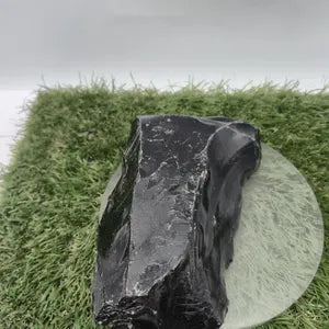 Rough Black Obsidian Crystal specimen - 825 gr