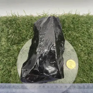 Rough Black Obsidian Crystal specimen - 825 gr