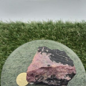 Raw Rhodonite Crystal Specimen - Raw Pink Stone for Emotional Balance