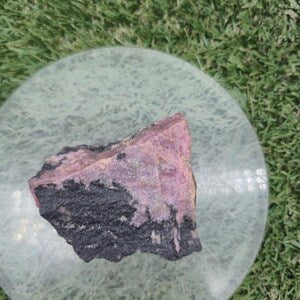Raw Rhodonite Crystal Specimen - Raw Pink Stone for Emotional Balance