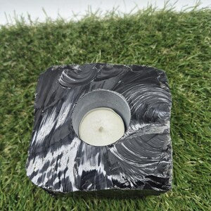 Black Obsidian Crystal Candle Holder