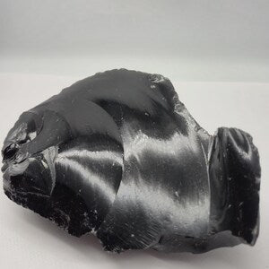 Rough Black Obsidian Crystal: Protection Stone, Home Decor ( 1242gr )