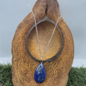 Lapi Lazuli Crystal Necklace, Lapis Lazuli Pendant