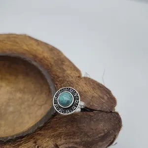 Turquoise Silver Plated Adjustable Ring