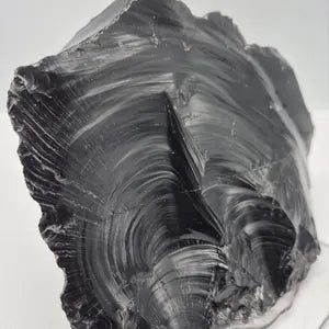 Rough Black Obsidian Crystal: Protection Stone, Home Decor ( 1434gr )