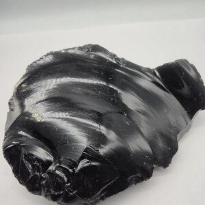 Rough Black Obsidian Crystal: Protection Stone, Home Decor ( 1242gr )