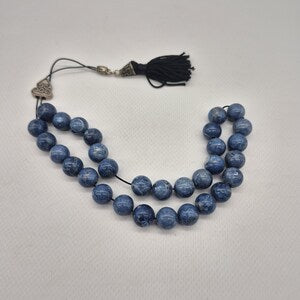 Blue Quartz Komboloi – Greek Worry Beads for Calm & Clarity