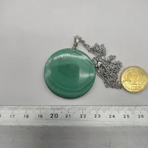 Malachite Cabochon Necklace: Unisex Healing Stone